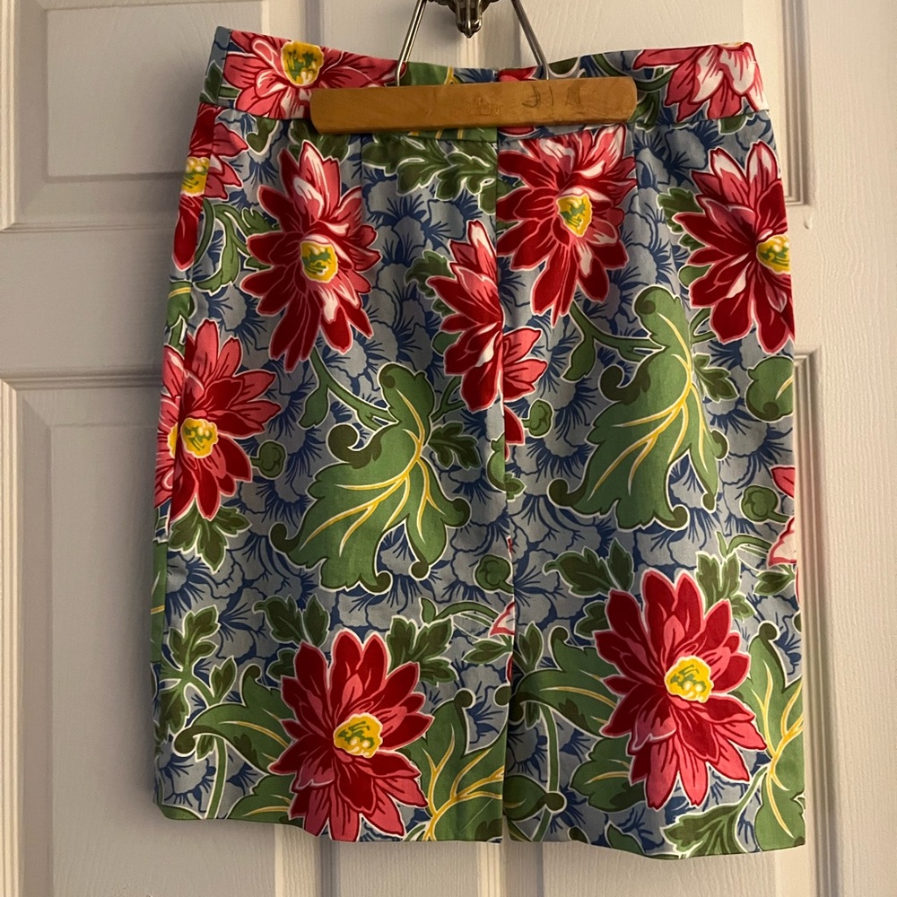 Talbots  Petite Pencil Skirt Size 6 P Colors Green and Pink